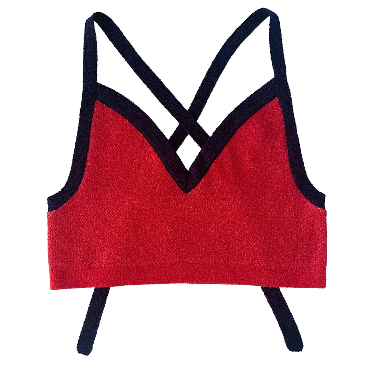 REVERSIBLE BUSTIER KNIT TOP