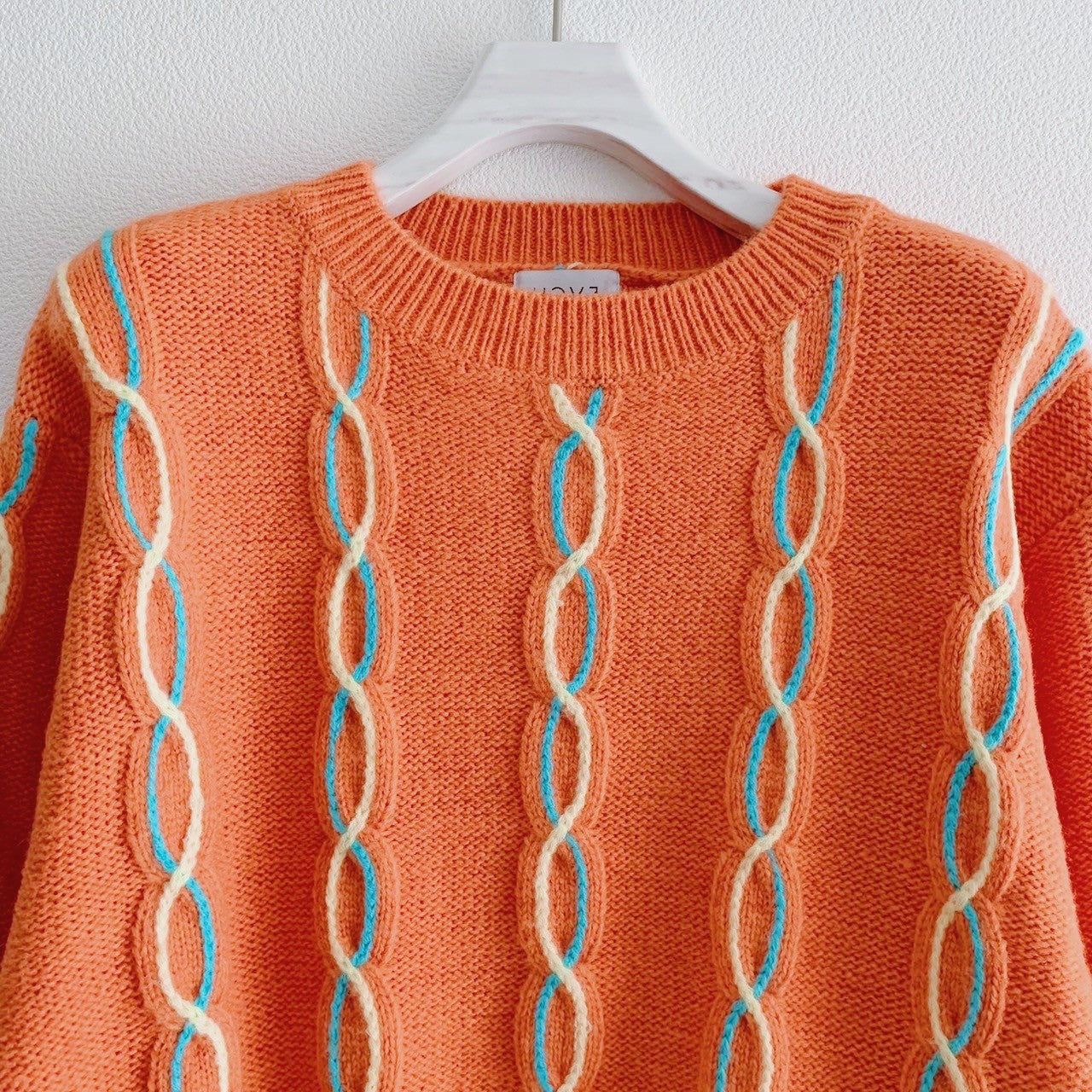 MULTI COLOR CABLE KNIT TOP