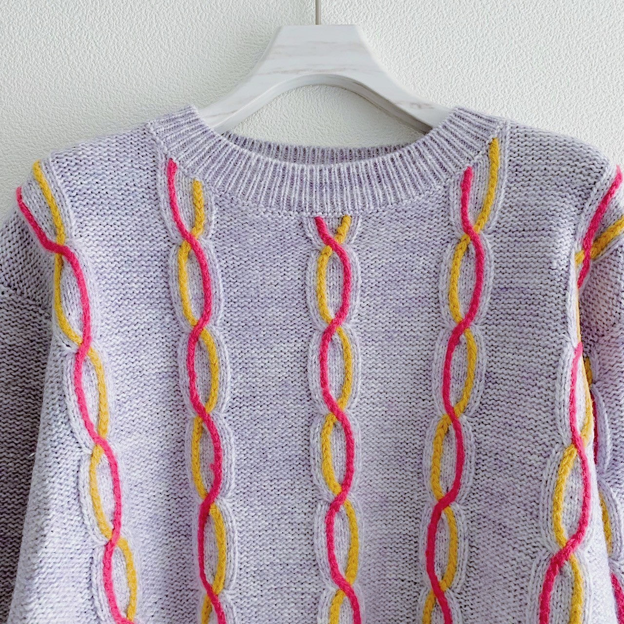 MULTI COLOR CABLE KNIT TOP