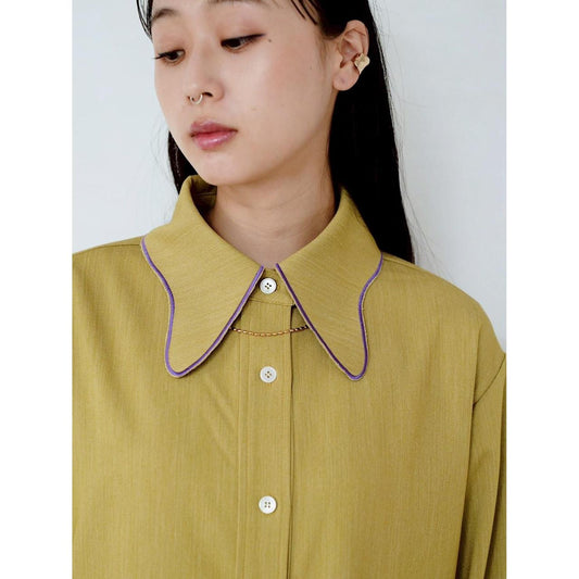 BUTTERFLY COLLAR DENIM SHIRT