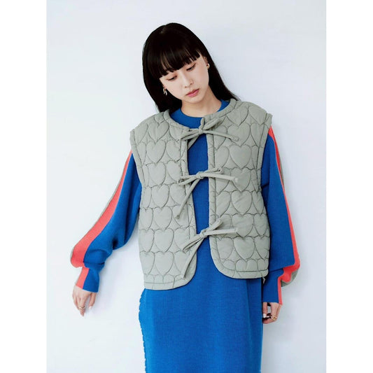 【PRE-ORDER】HEART QUILTED VEST