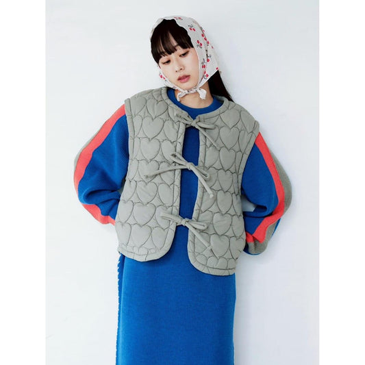 【PRE-ORDER】HEART QUILTED VEST