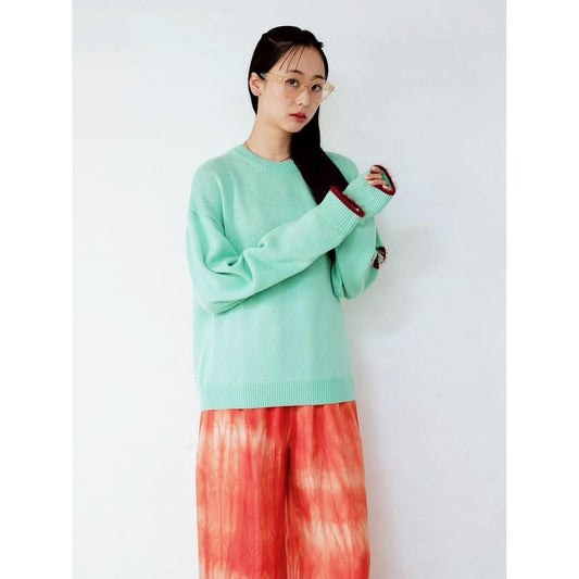 SLEEVE LOGO KNIT TOP