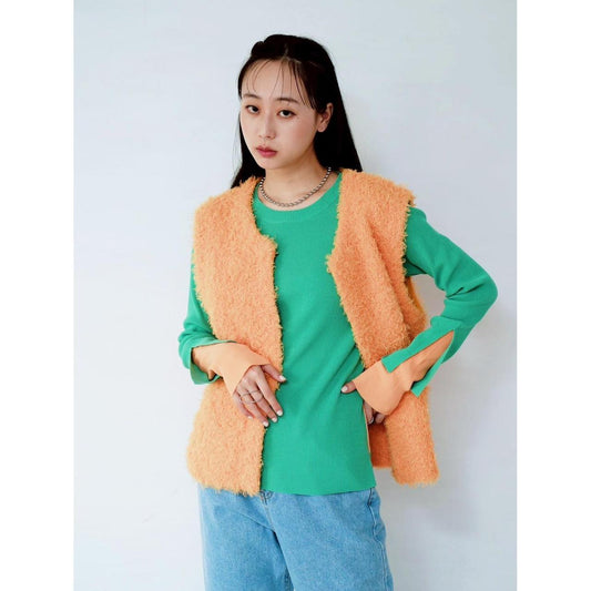 SHAGGY KNIT VEST