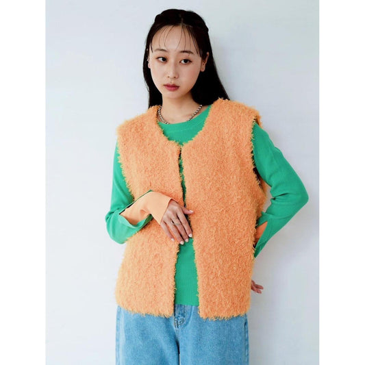 SHAGGY KNIT VEST