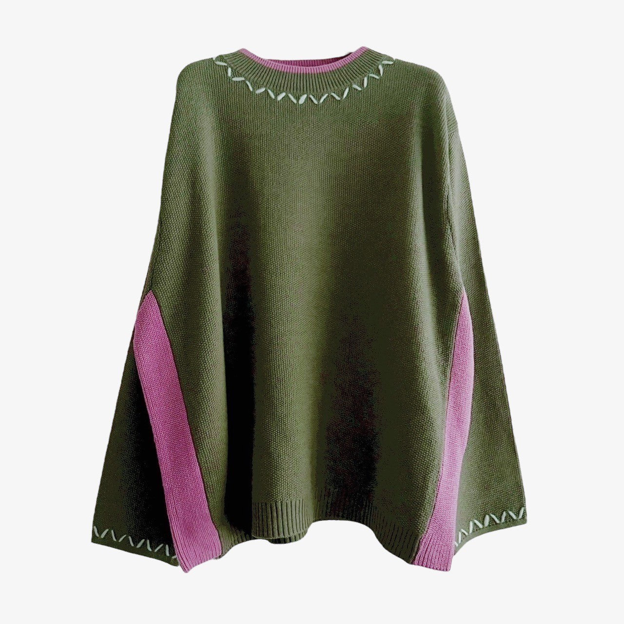 【PRE-ORDER】CONTRAST PANEL KNIT TOP
