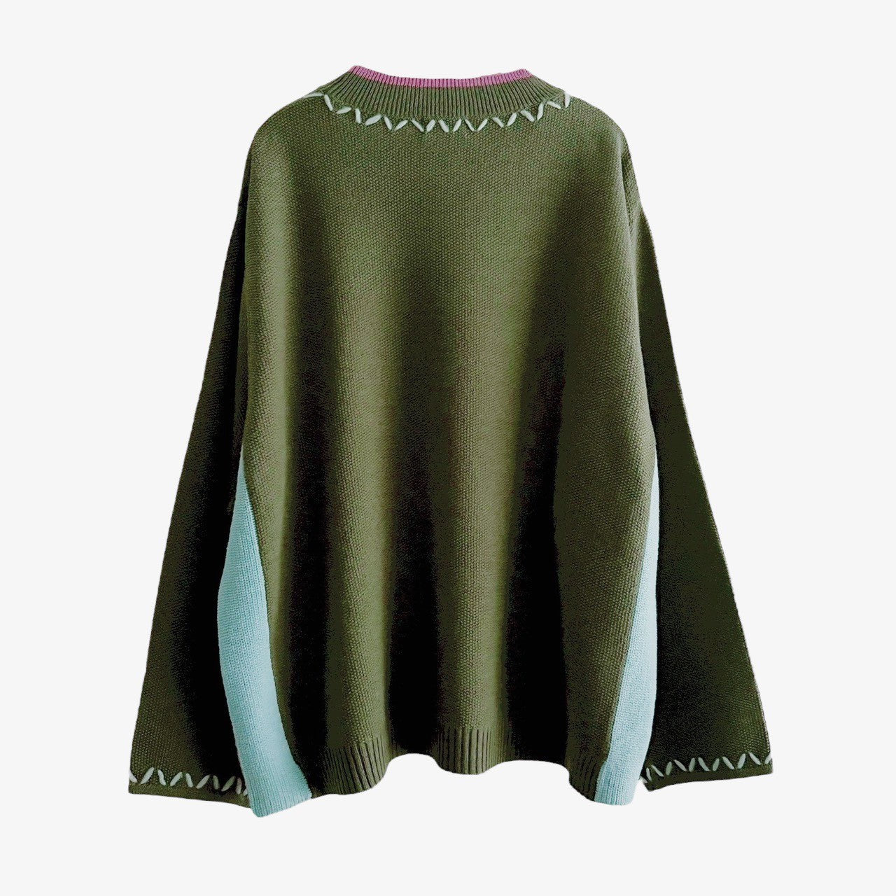 【PRE-ORDER】CONTRAST PANEL KNIT TOP