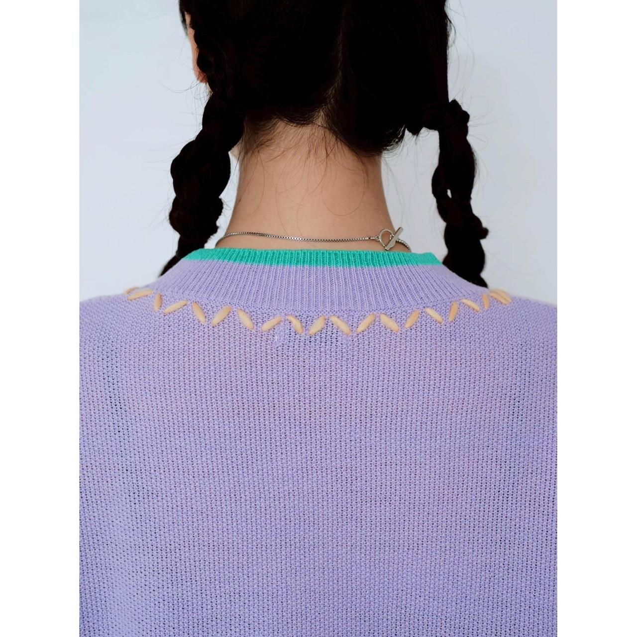 【PRE-ORDER】CONTRAST PANEL KNIT TOP