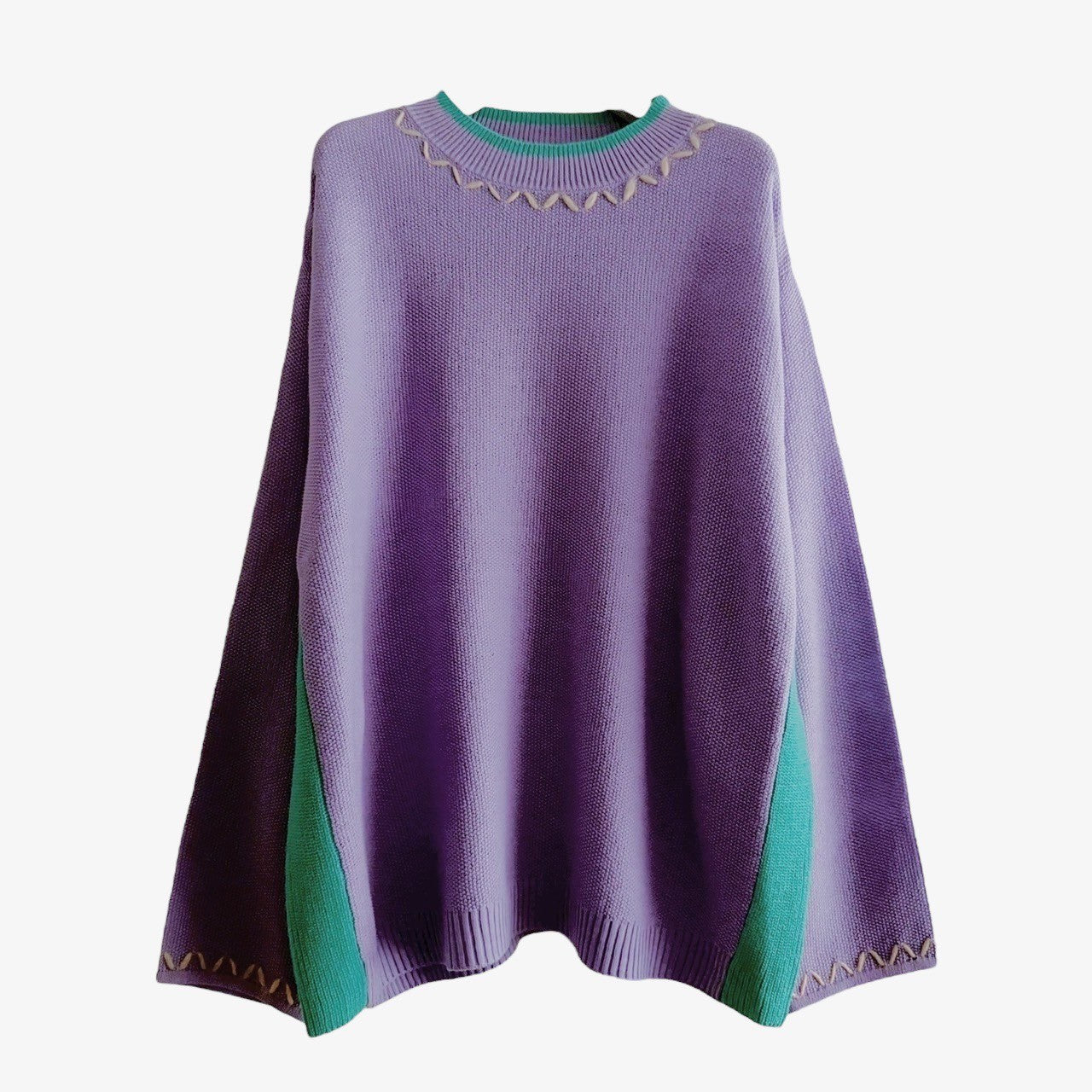 【PRE-ORDER】CONTRAST PANEL KNIT TOP
