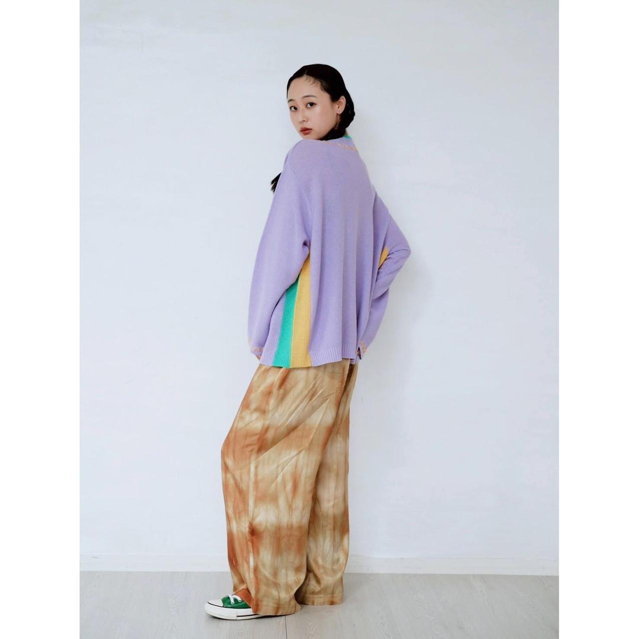 【PRE-ORDER】CONTRAST PANEL KNIT TOP