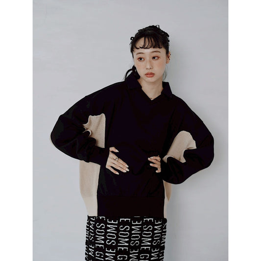 WAFFLE MIX SWEATSHIRT