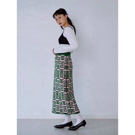 REVERSIBLE LOGO JACQUARD SKIRT