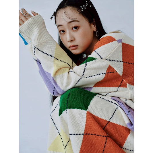 【PRE-ORDER】ARGYLE KNIT DRESS