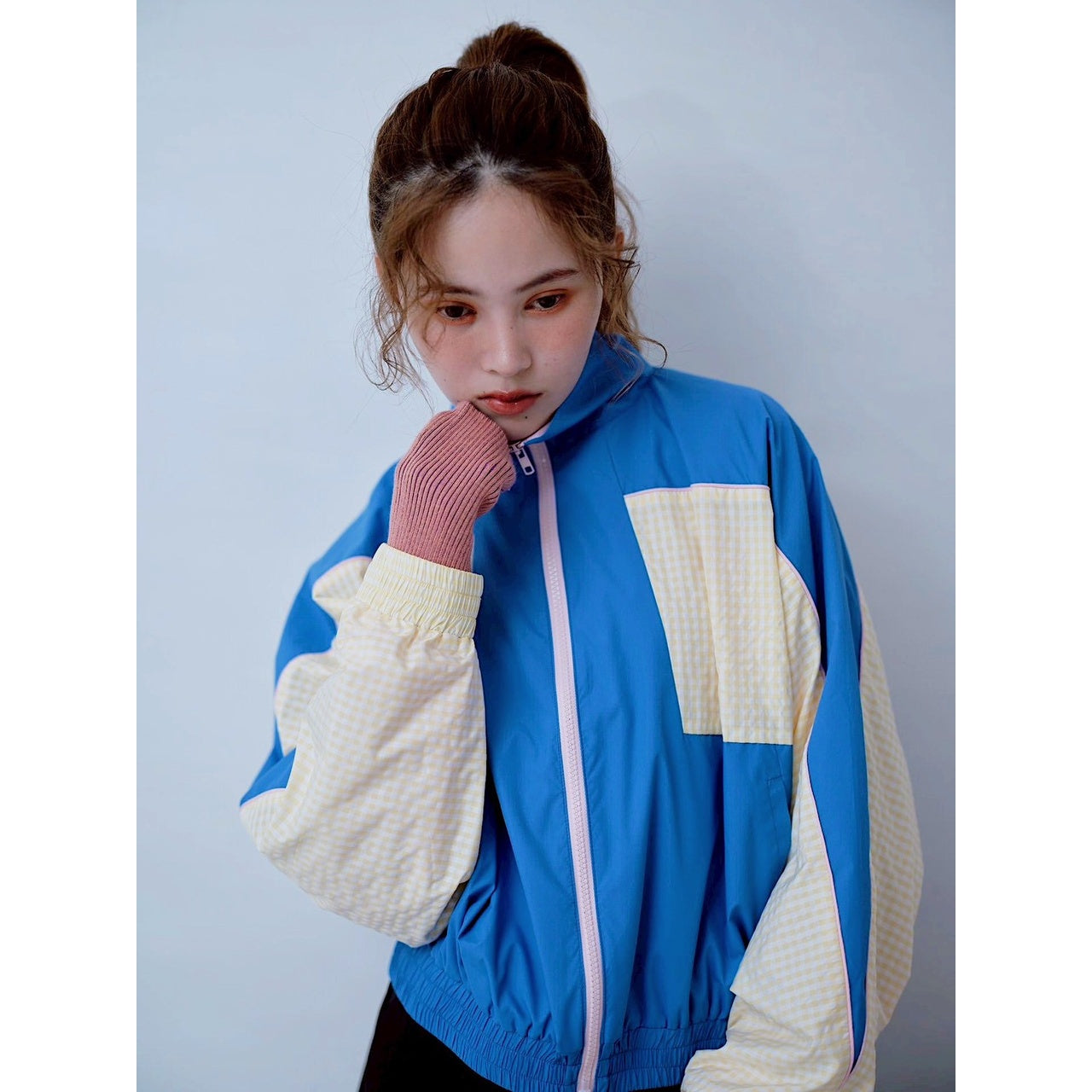 PANELED CHECK TRACK JACKET – HCAE ONLINE STORE