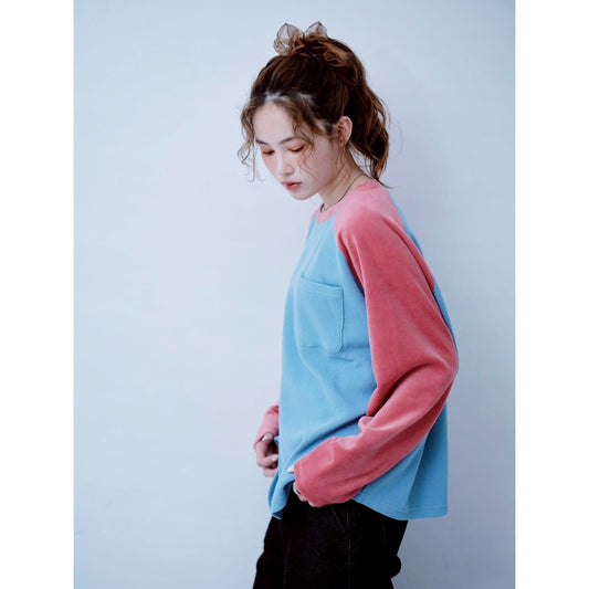 【PRE-ORDER】VELOUR WAFFLE RAGLAN TOP
