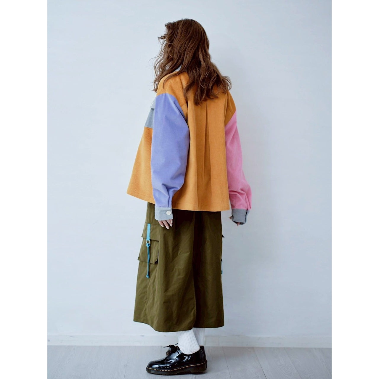 COLOR BLOCK CORDUROY SHIRT
