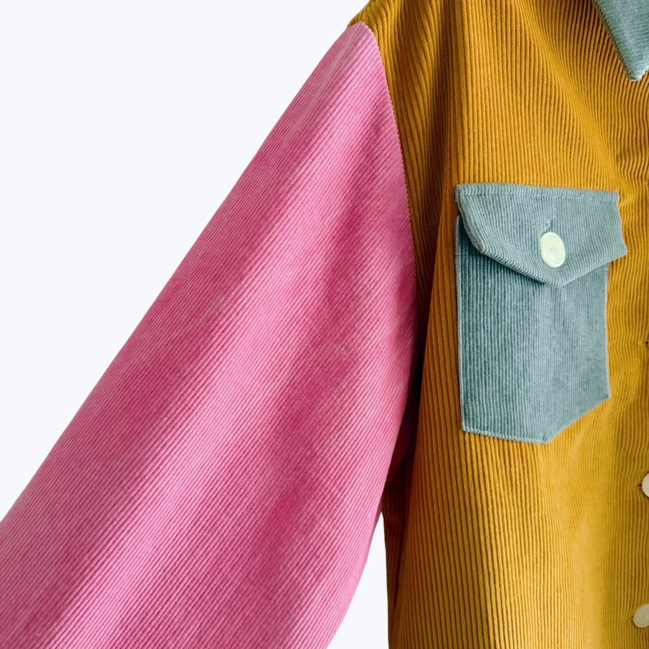 COLOR BLOCK CORDUROY SHIRT