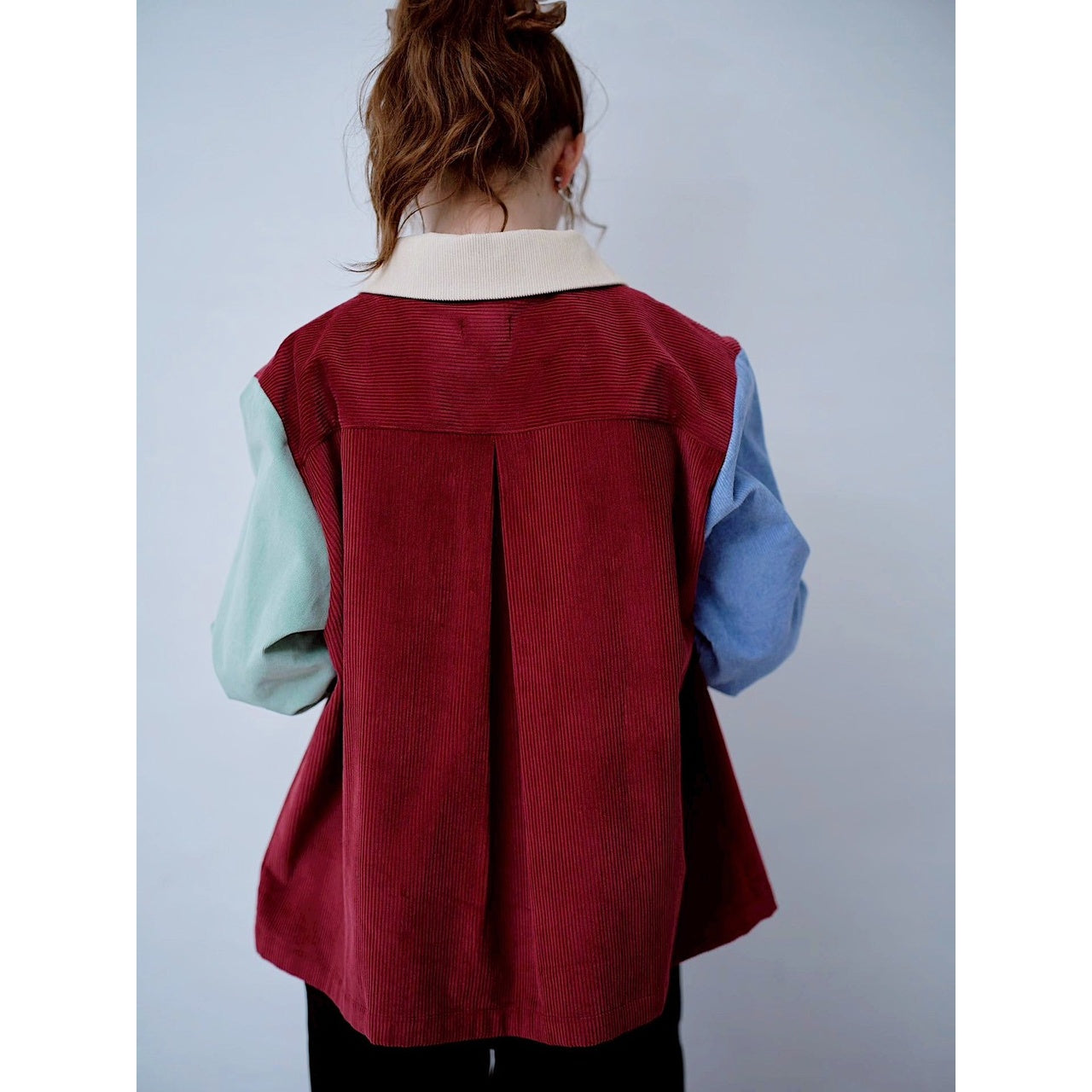 COLOR BLOCK CORDUROY SHIRT