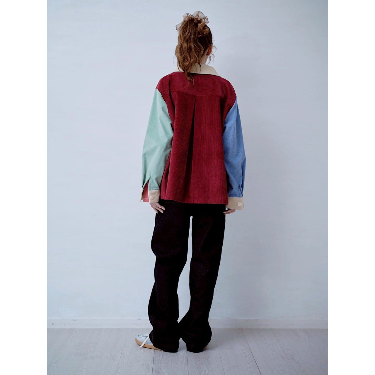COLOR BLOCK CORDUROY SHIRT