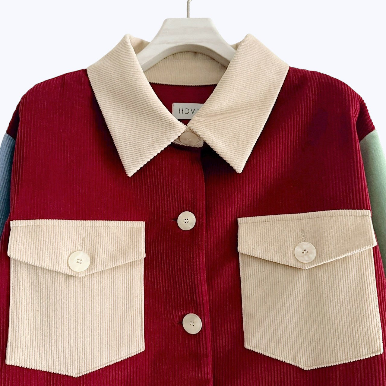 COLOR BLOCK CORDUROY SHIRT