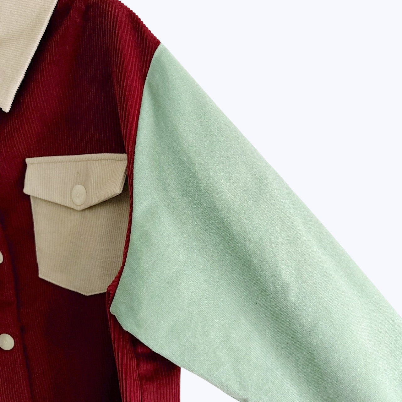 COLOR BLOCK CORDUROY SHIRT