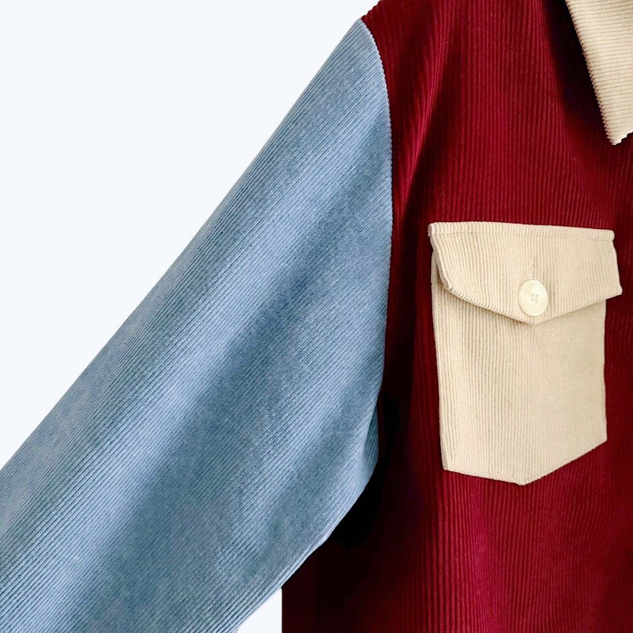 COLOR BLOCK CORDUROY SHIRT