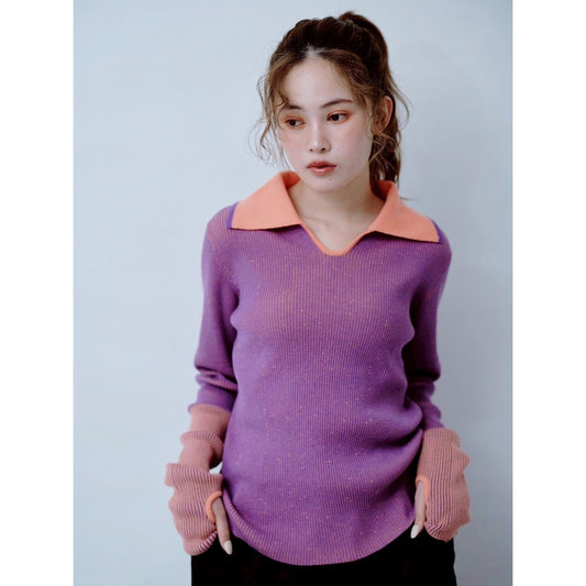 【PRE-ORDER】DOUBLE KNIT COLLAR TOP