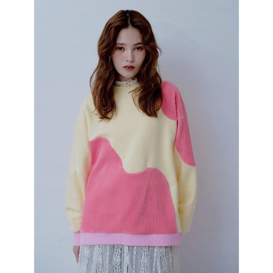 【PRE-ORDER】WAVE PANEL SWEAT TOP