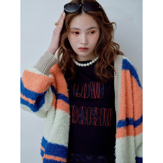 【PRE-ORDER】FEATHER YARN MULTI COLOR CARDIGAN
