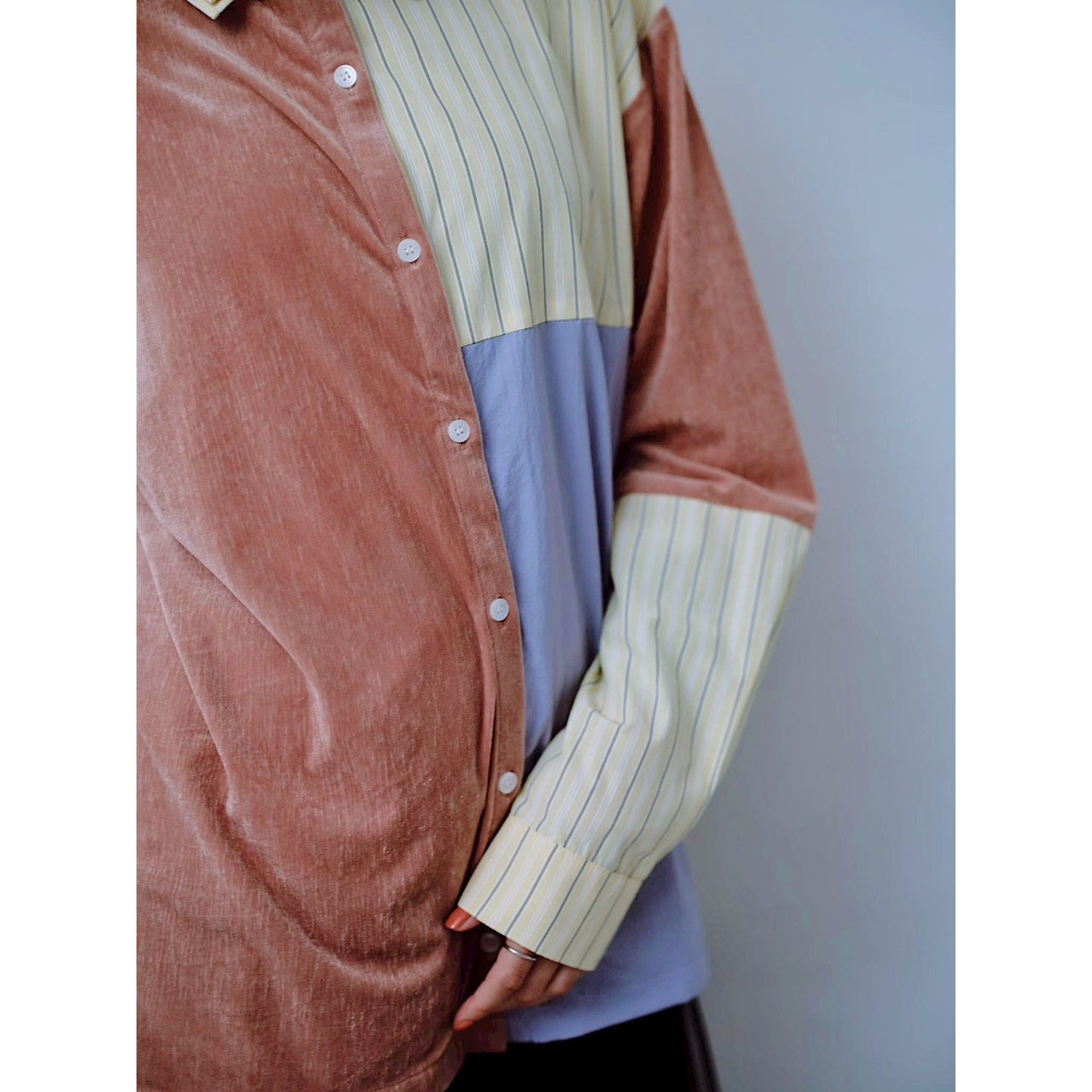 【PRE-ORDER】MIXED PANEL SHIRT