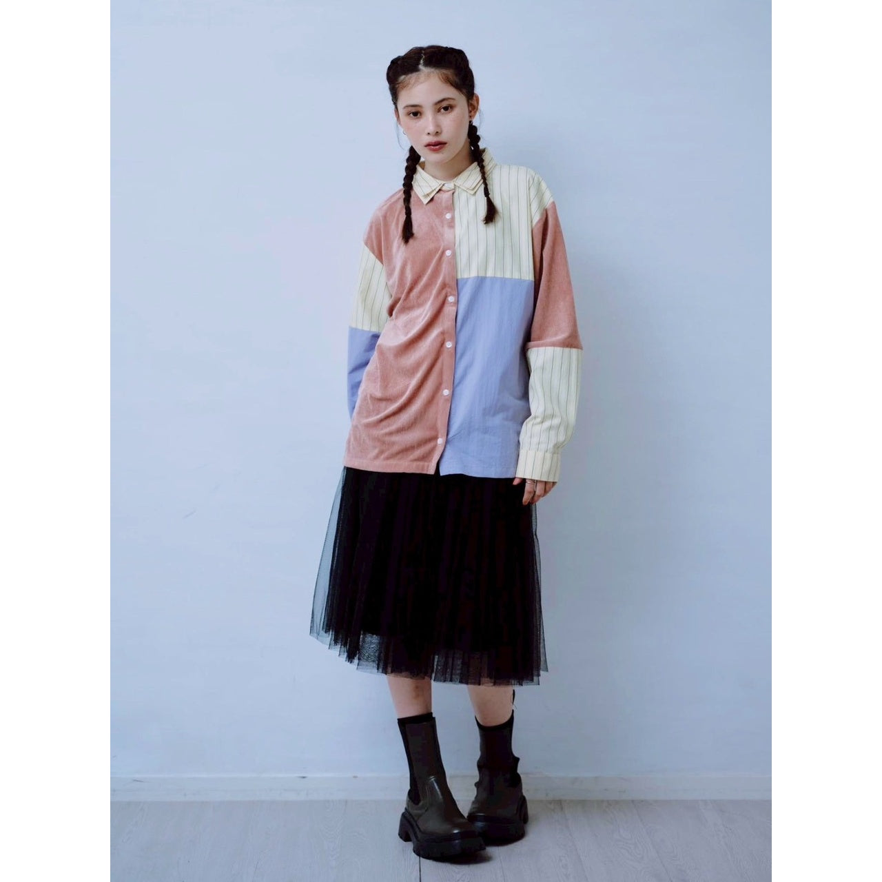 【PRE-ORDER】MIXED PANEL SHIRT