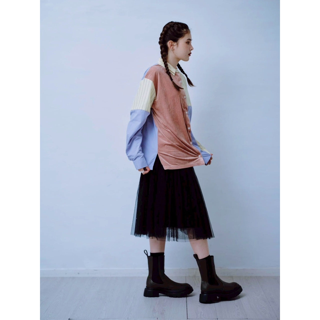 【PRE-ORDER】MIXED PANEL SHIRT