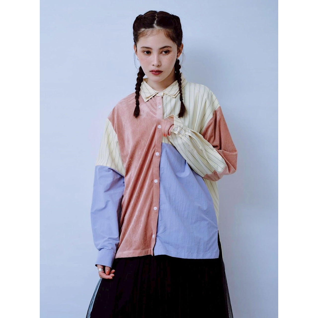 【PRE-ORDER】MIXED PANEL SHIRT