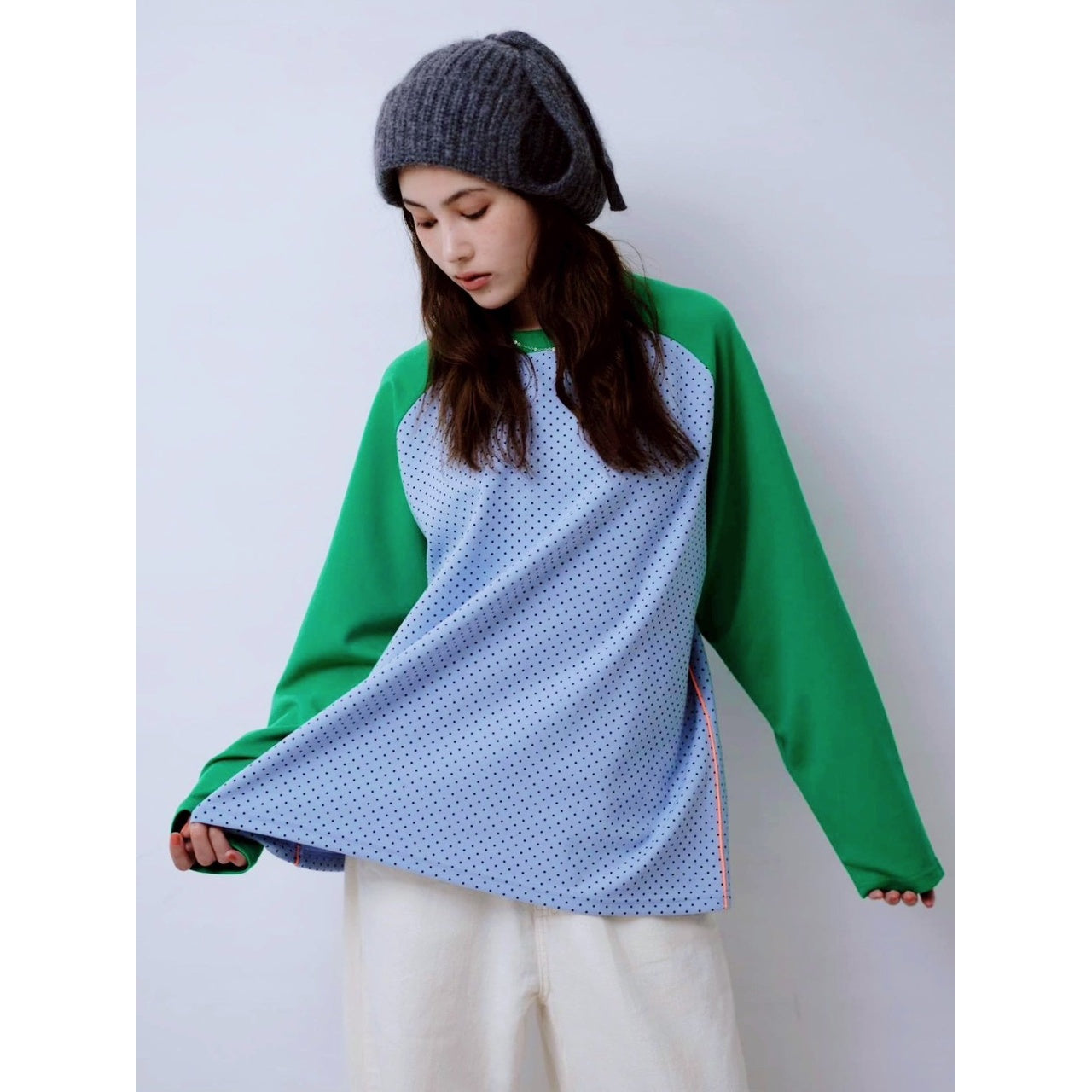 【PRE-ORDER】DOT RAGLAN TOP