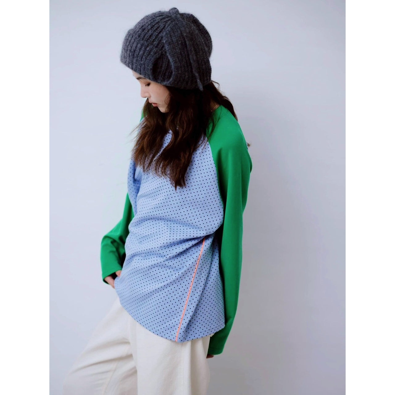 【PRE-ORDER】DOT RAGLAN TOP
