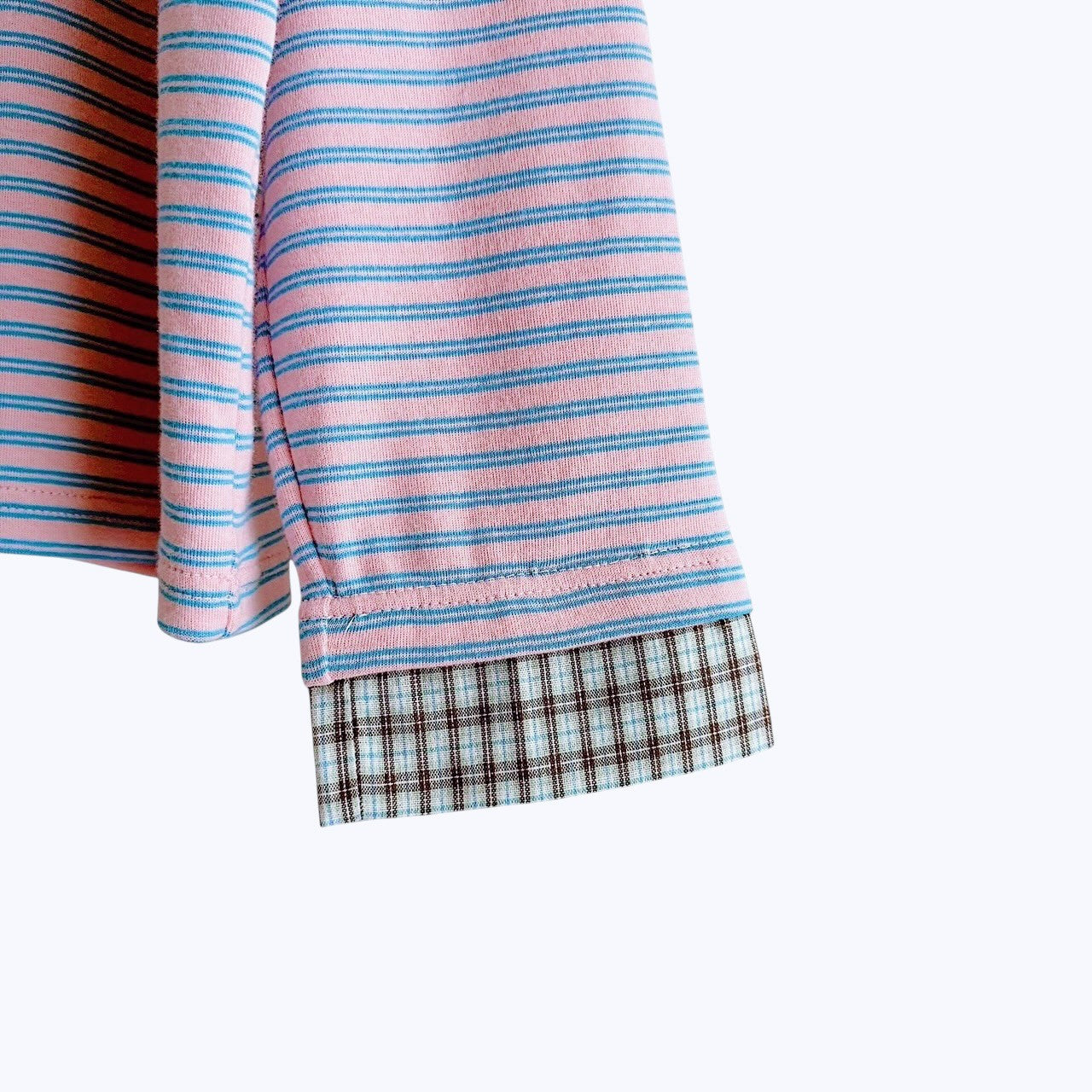 【PRE-ORDER】CHECK COLLAR STRIPED TOP