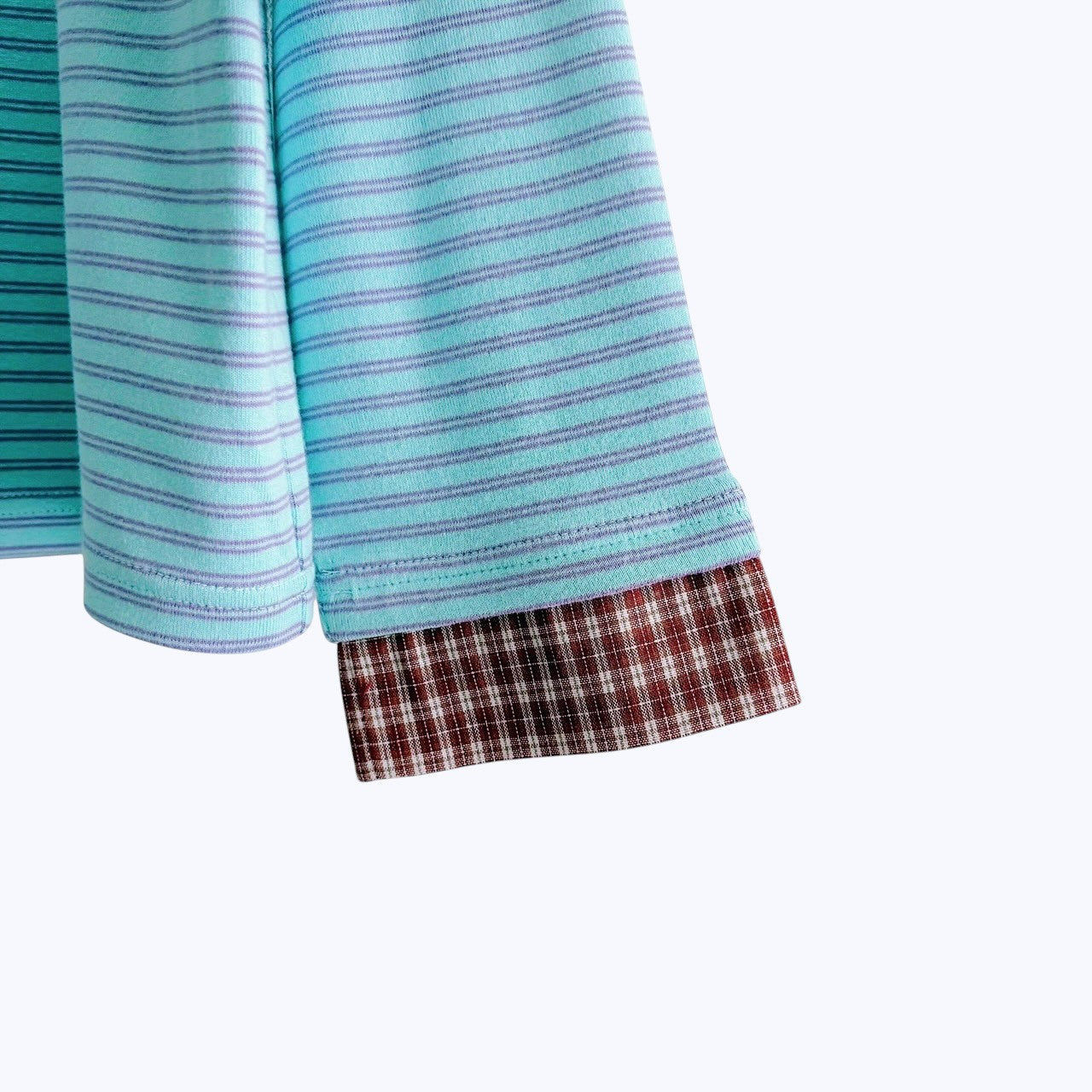 【PRE-ORDER】CHECK COLLAR STRIPED TOP