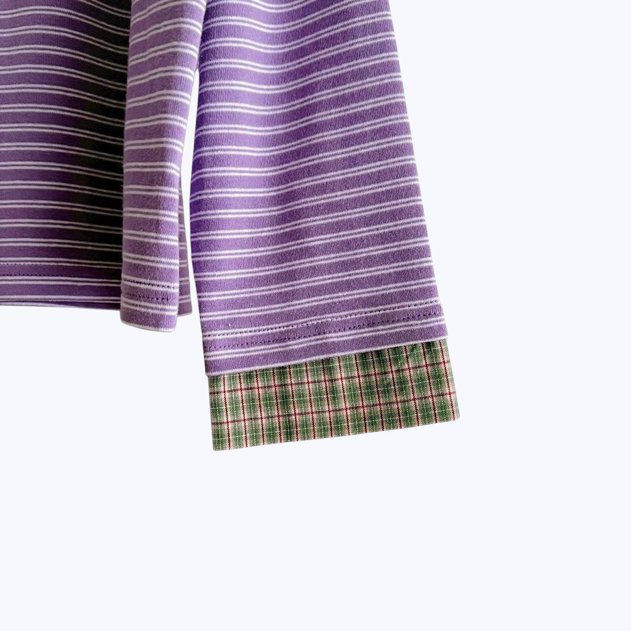【PRE-ORDER】CHECK COLLAR STRIPED TOP