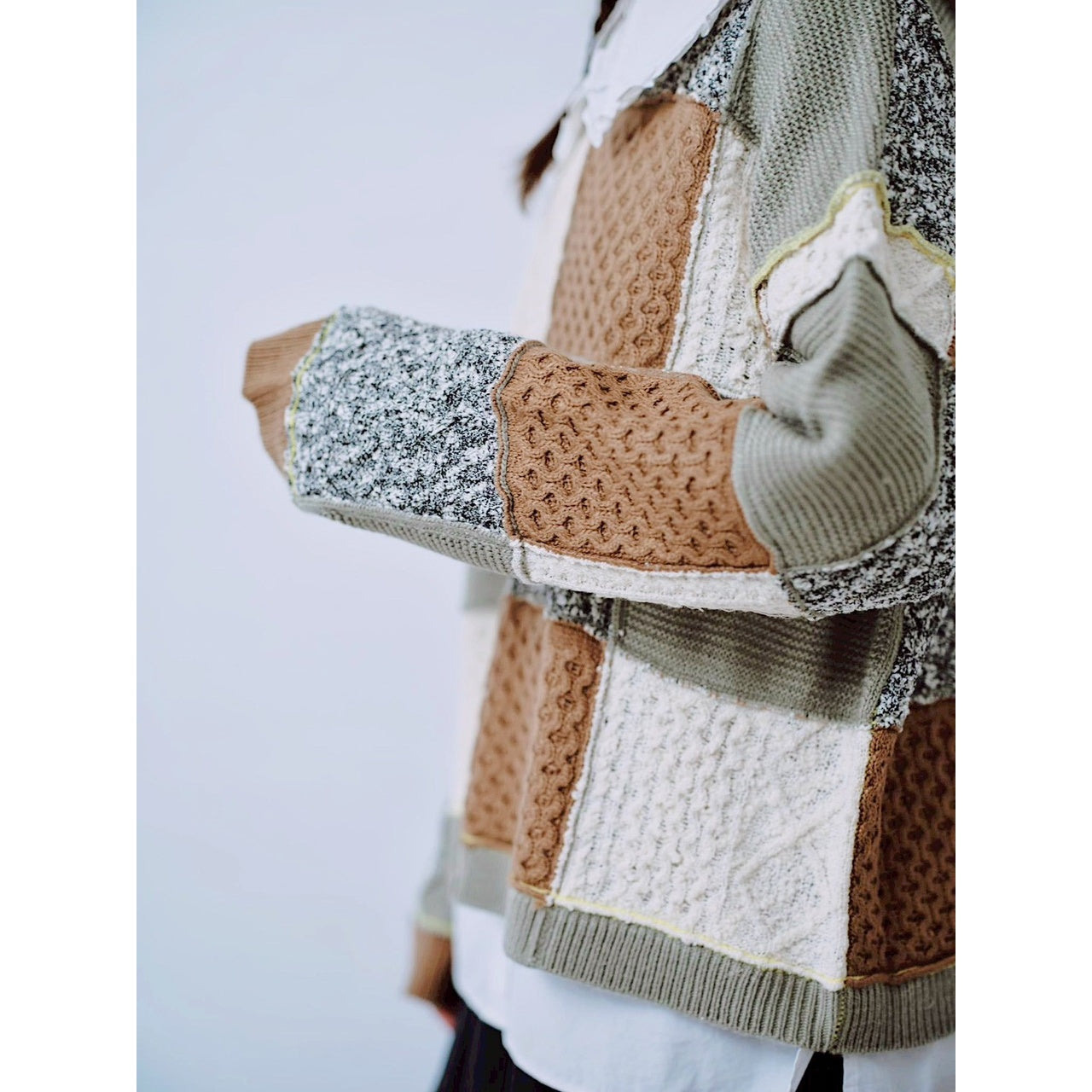【PRE-ORDER】PATCHWORK KNIT PULLOVER
