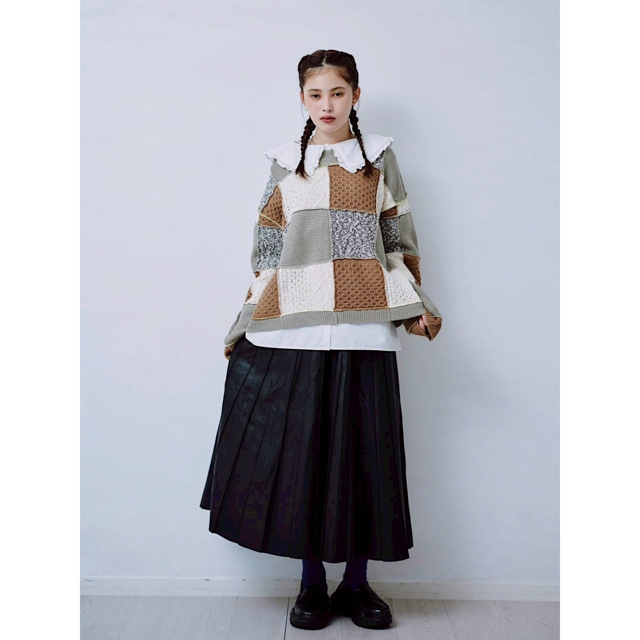 【PRE-ORDER】PATCHWORK KNIT PULLOVER