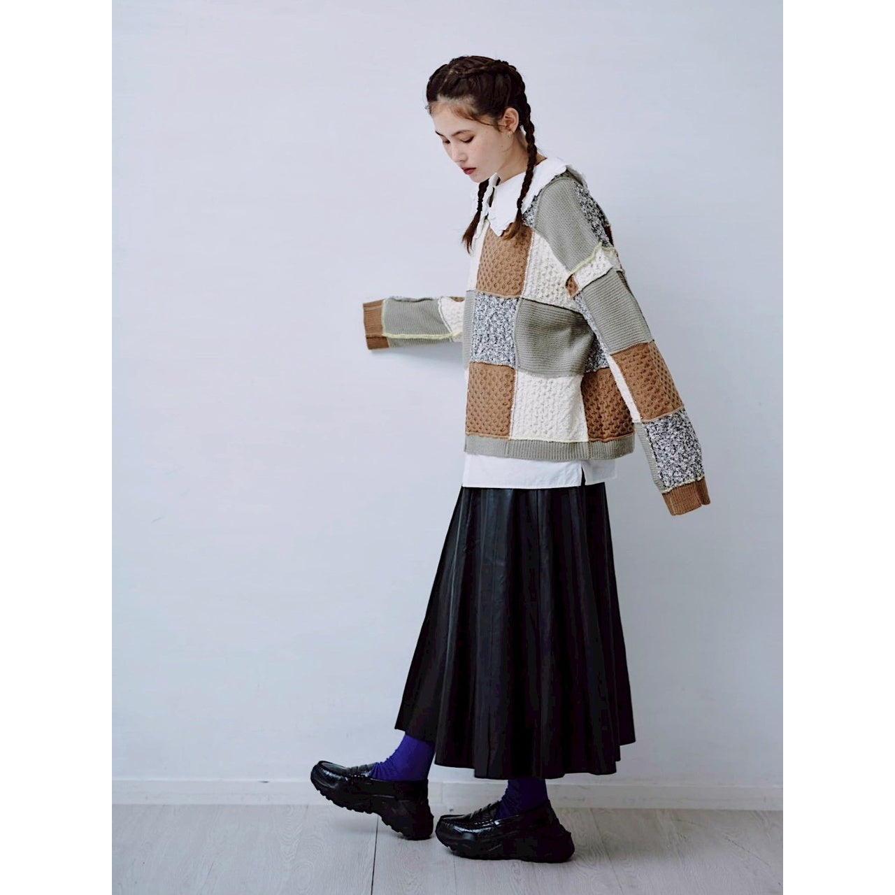 【PRE-ORDER】PATCHWORK KNIT PULLOVER