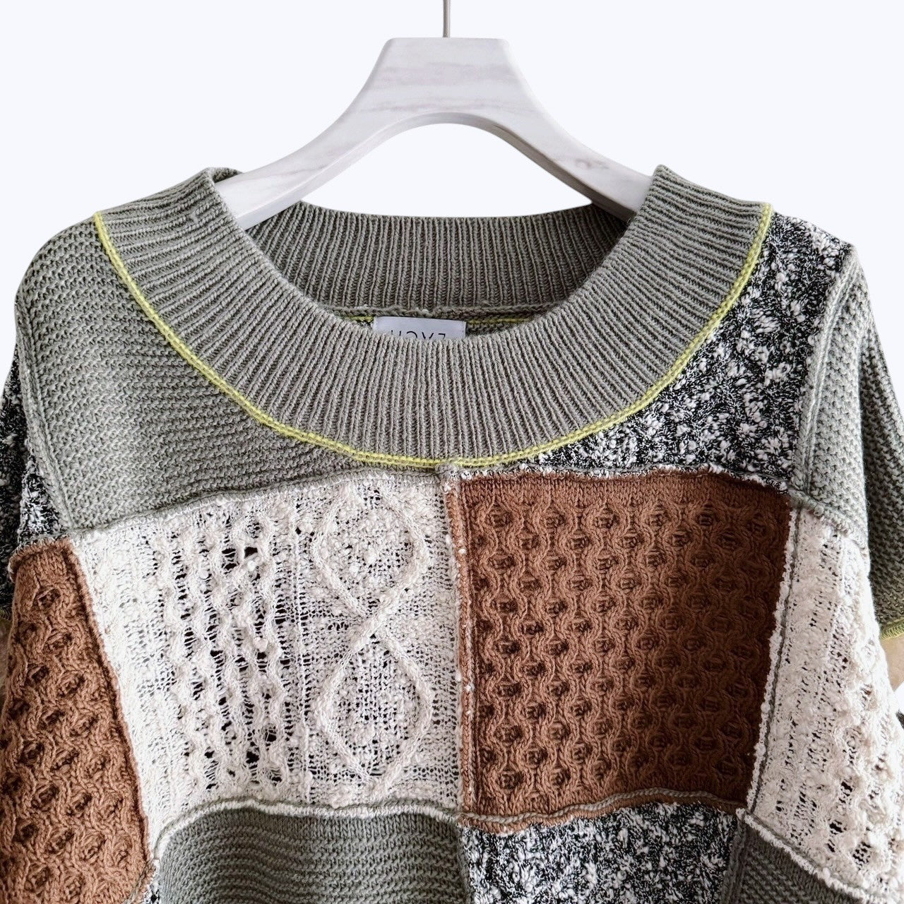 【PRE-ORDER】PATCHWORK KNIT PULLOVER