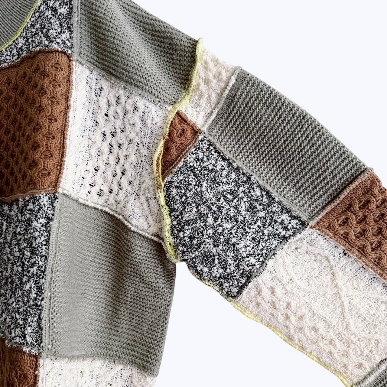 【PRE-ORDER】PATCHWORK KNIT PULLOVER