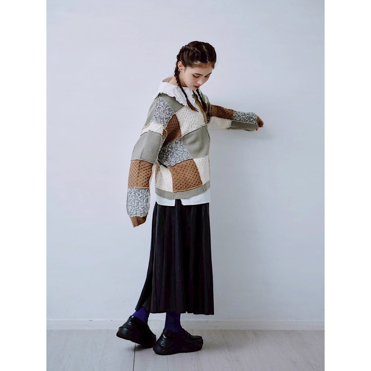 【PRE-ORDER】PATCHWORK KNIT PULLOVER
