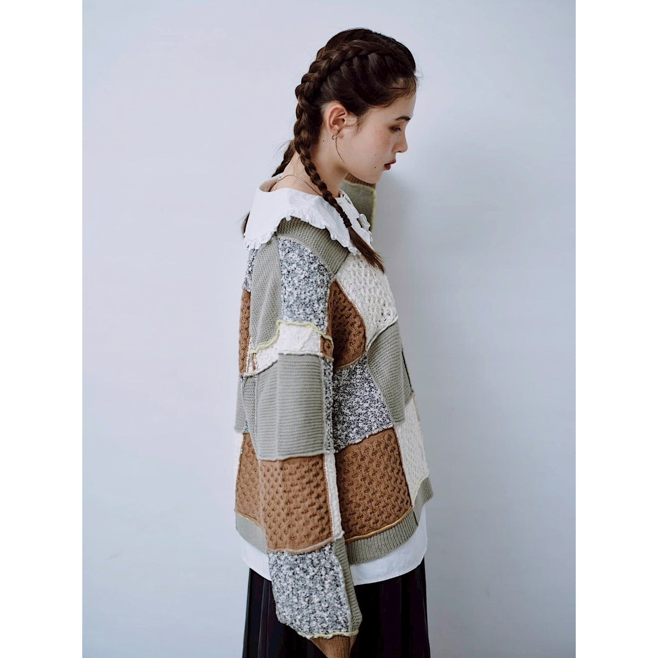 【PRE-ORDER】PATCHWORK KNIT PULLOVER