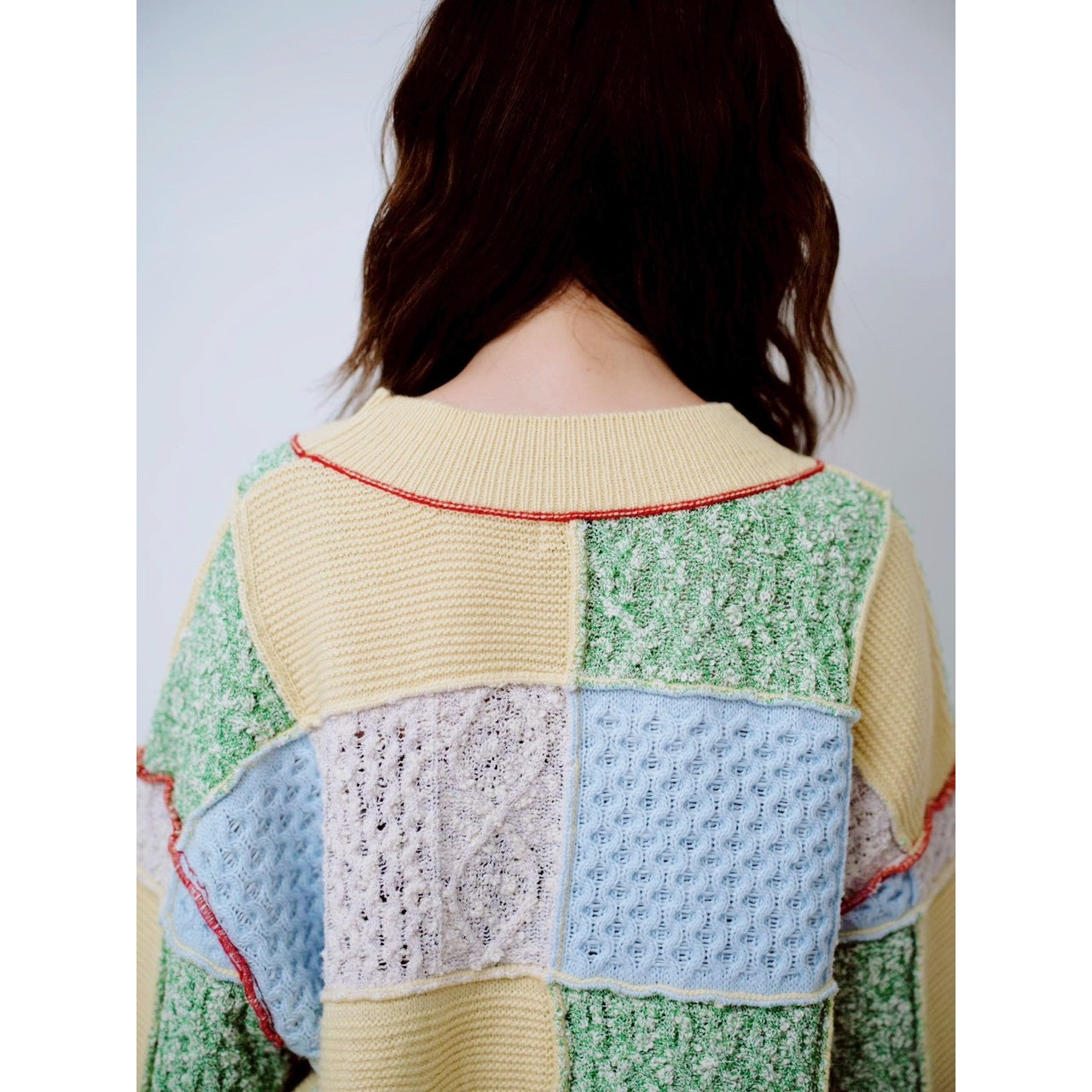 【PRE-ORDER】PATCHWORK KNIT PULLOVER