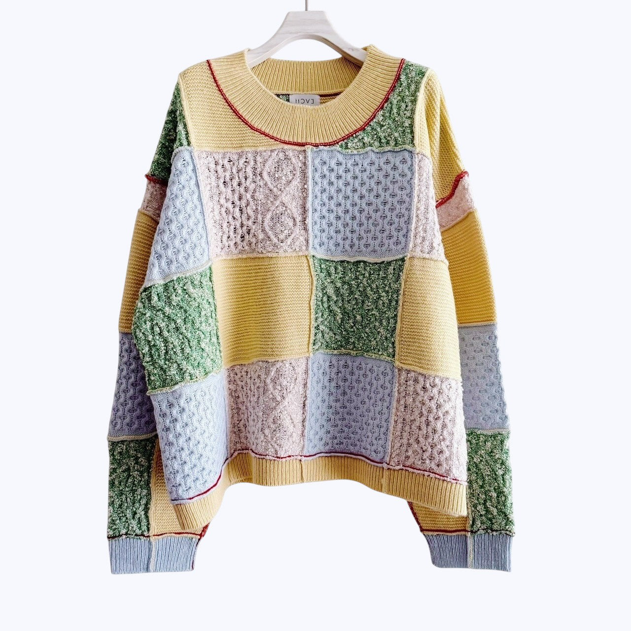 【PRE-ORDER】PATCHWORK KNIT PULLOVER