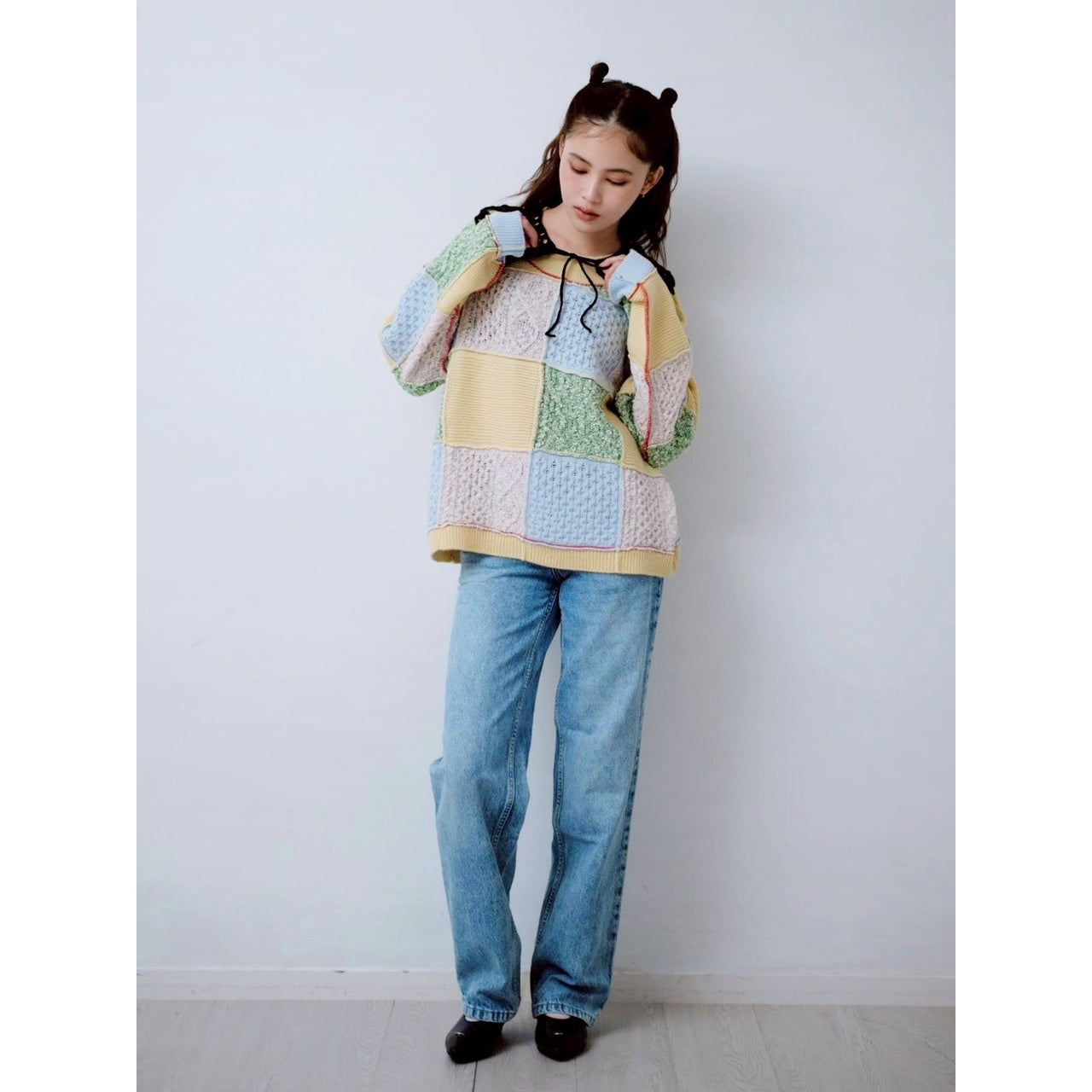 【PRE-ORDER】PATCHWORK KNIT PULLOVER