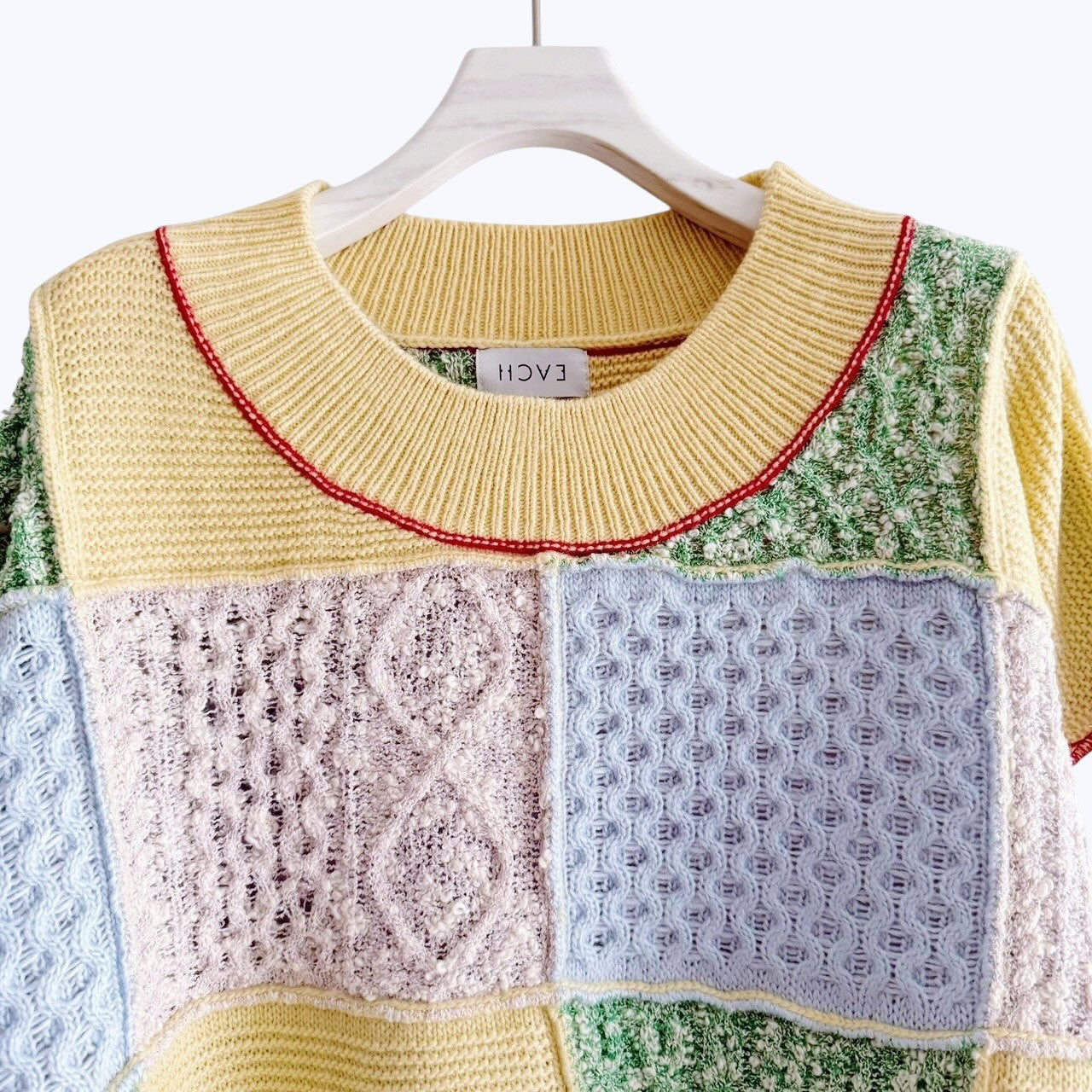 【PRE-ORDER】PATCHWORK KNIT PULLOVER