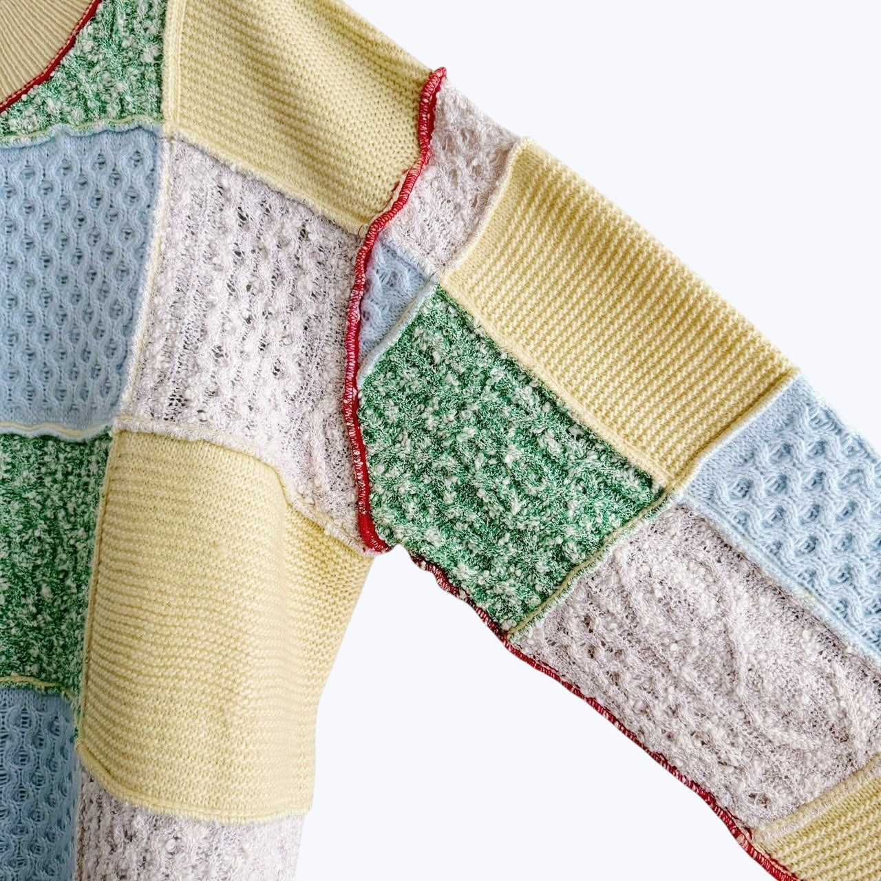 【PRE-ORDER】PATCHWORK KNIT PULLOVER